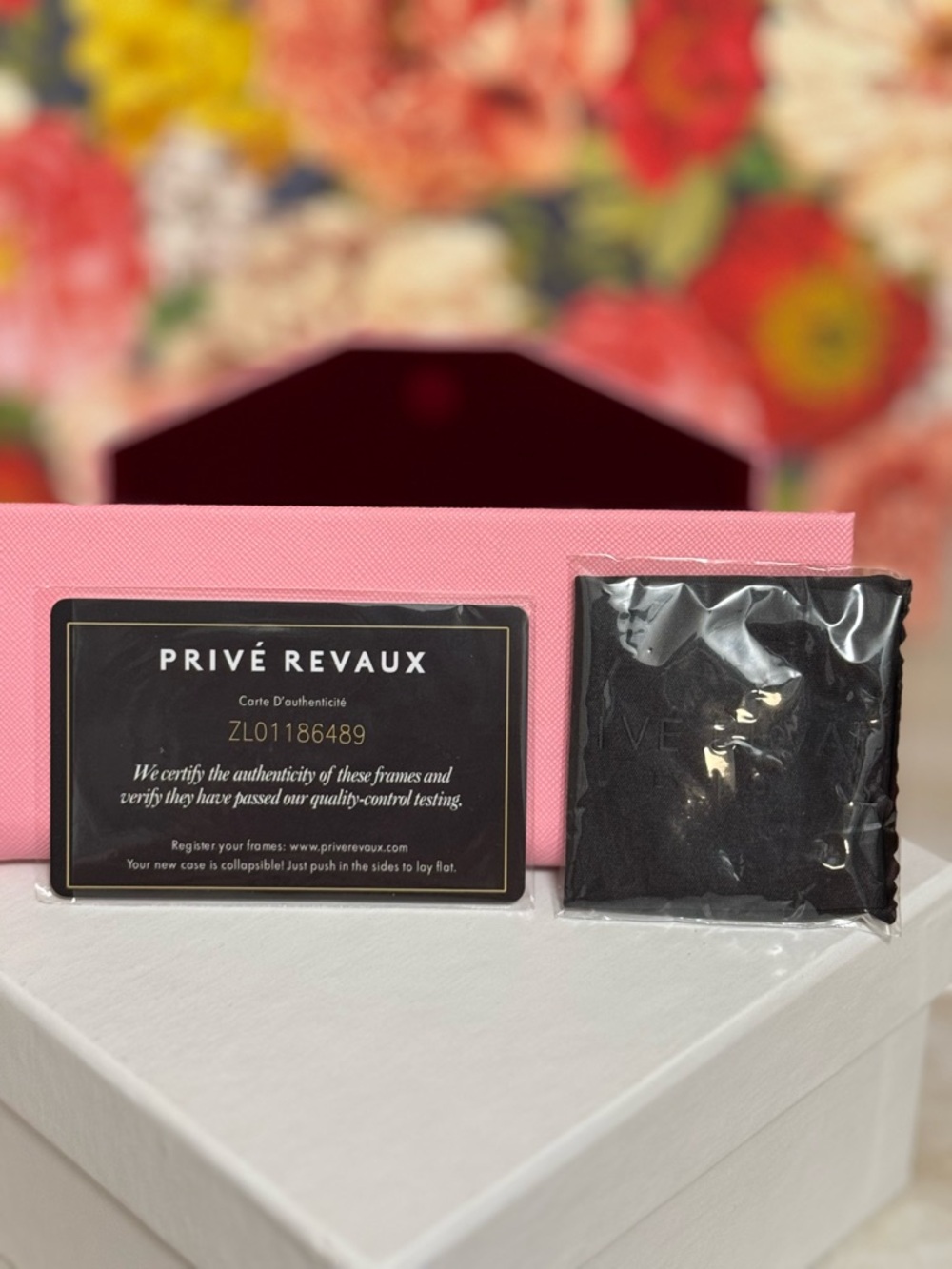 Privé Revaux "The Timeless" Polarized Sunglasses - Striped Frames with Pink Case - Picture 6 of 10